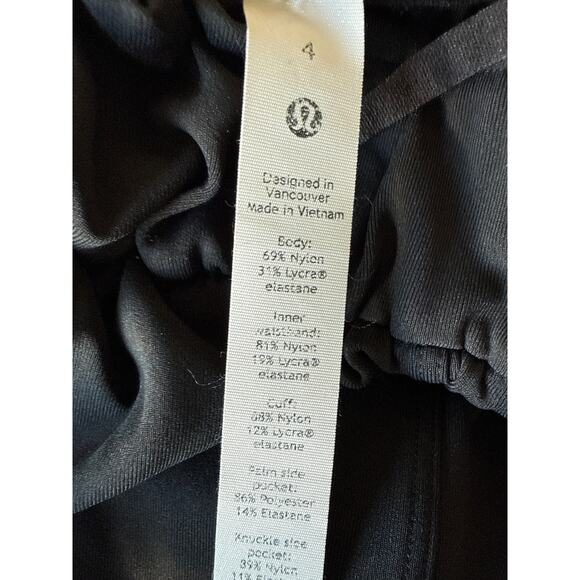 Lululemon Stretch High-Rise Jogger Women’s Size 4 in Black W5DQDS EUC - Picture 8 of 11